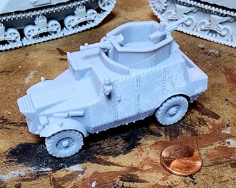 British Morris CS9 ILAC Light Armoured Car - WW2/WWII -- Bolt Action 28mm / 1:56 for Table Top Military Gaming & Dioramas