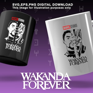 wakanda forever t&#39;challa svg eps, Black panther 2