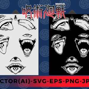 Jujutsu kaisen : Sukuna Mouth SVG