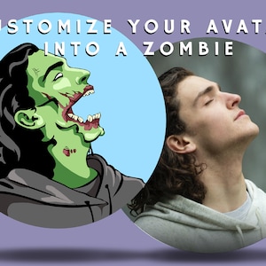 Benutzerdefinierte Schattenbild in Zombie, Porträt, Cartoon Porträt, digitale Illustration