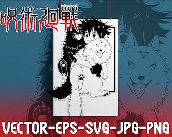 Megumi Fushiguro Vector Art: Jujutsu Kaisen Anime (Digital Download)