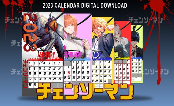 Anime Chainsawman 2023 Calendar - Etsy