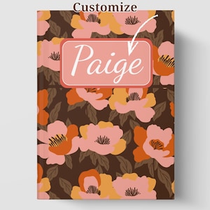 Diario cristiano personalizado para mujeres, cuaderno de fe con diseño floral, diario de estudio bíblico y oración, regalo cristiano para una amiga