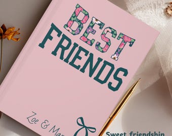 Friendship Gift, Friend Gift, Personalized Journal Bestie, Custom Notebook