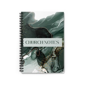 Church notes, Sermon Notes, Christian journal, Bible Study Notebook, Notebooks and Journals, Marble print notebook