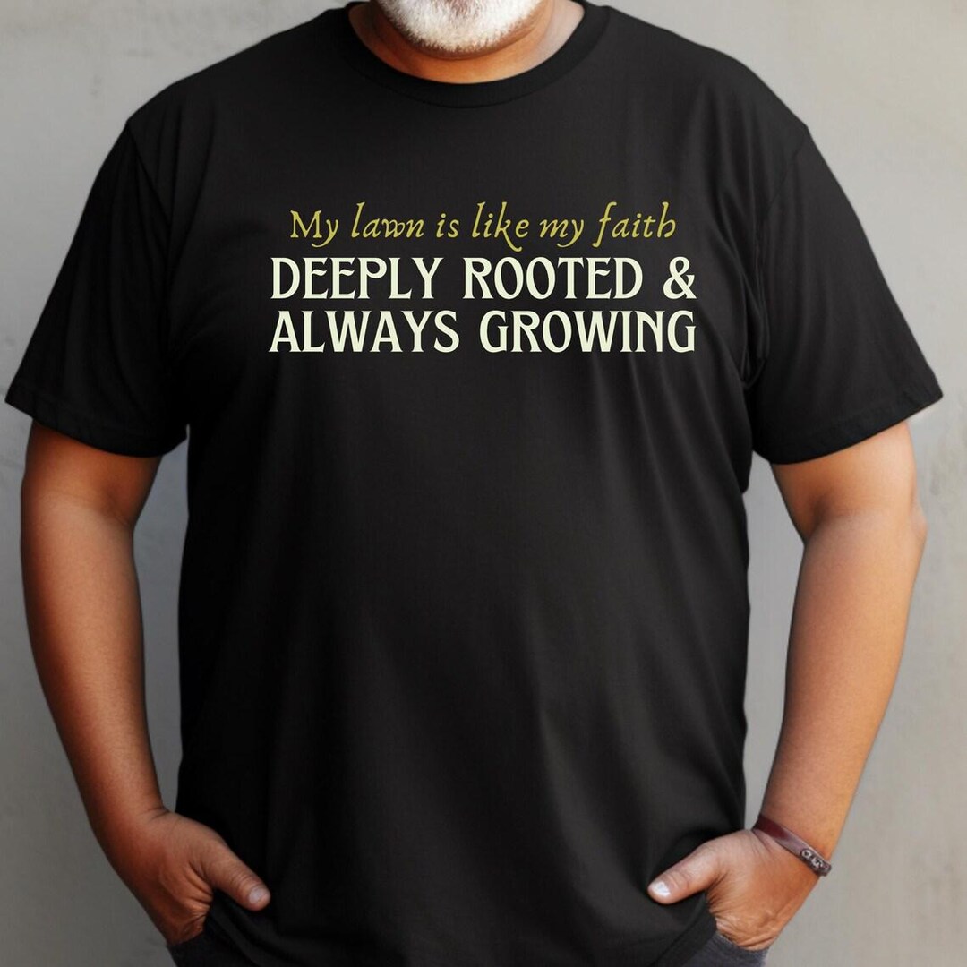 Lawn Mower Shirt for Dad, Lawn Care Christian Tee, Funny Father's