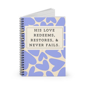 Christian notebooks and journals for women, Prayer journal, Pastel Spiral Notebook, Bible Study notes, Women of Faith, Motivational journals