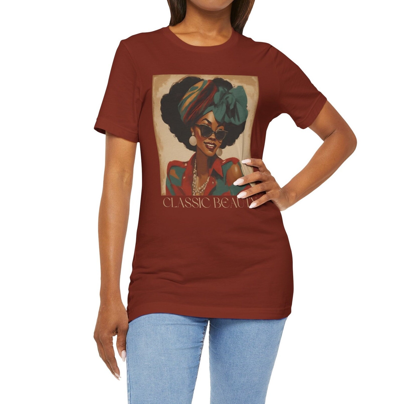 Vintage Black Woman T-shirt, Retro Black Woman Tee, Shirts for