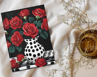 Christian prayer journal for women, Faith based journal gifts, Christian gratitude journal, Floral Notebook, Roses, polka dots, Bible study
