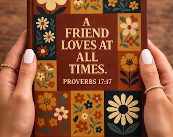 Christian Friendship Gift, Christian Journals for Women, Floral Bible Verse Notebooks, Sermon Notes, Prayer Journal for Her