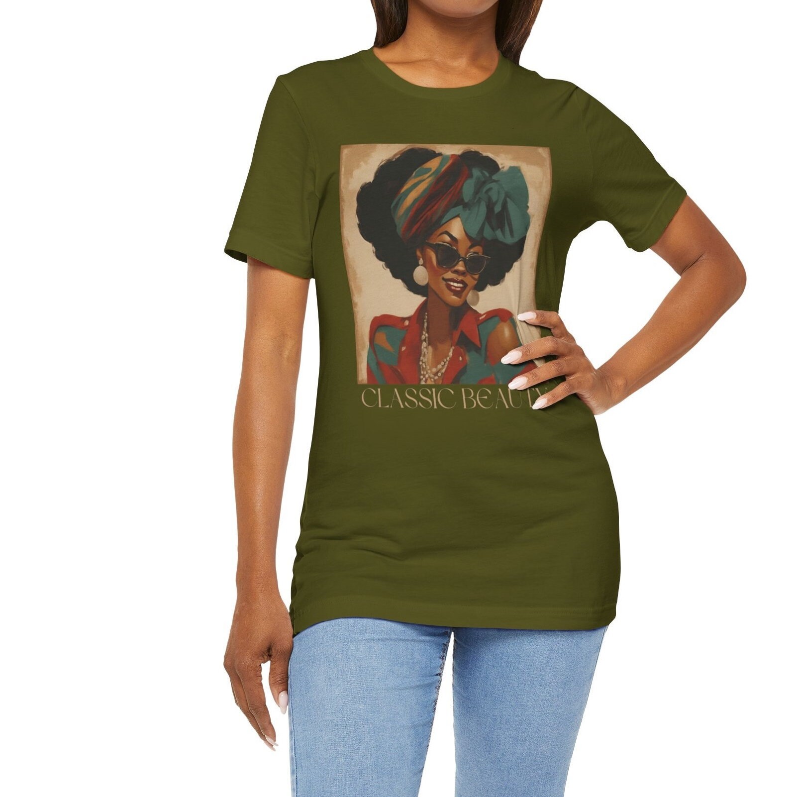 Vintage Black Woman T-shirt, Retro Black Woman Tee, Shirts for