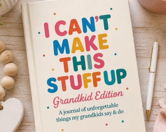 Personalized Grandma Gift from Grandkids, Mothers Day Gift Idea, Funny Things My Grandkids Say Memory Book, Nana Mimi Gigi Gift, Keepsake