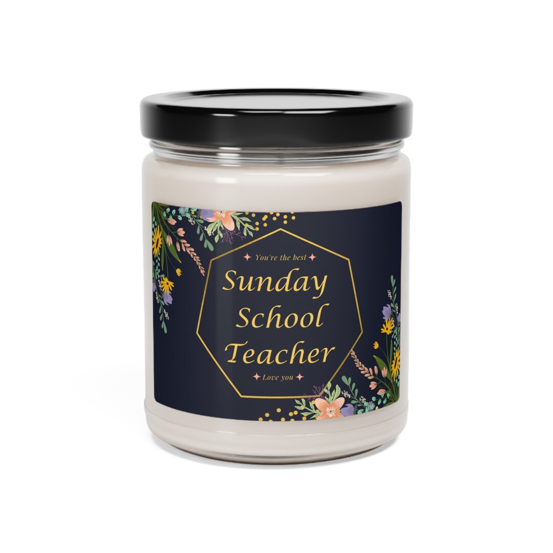 Sunday School Teacher Gifts, Religious Candle, Teacher Gifts, Church