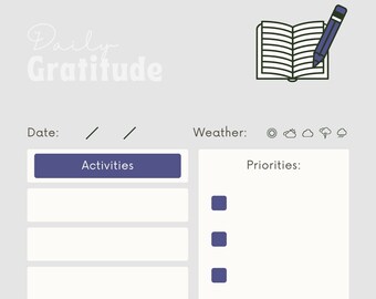Digital Gratitude Journal,Daily Mindfullness,Wellness Planner,Printable Gratitude Journal,Mental Healthcare,Self Care Journal,iPad,GoodNotes