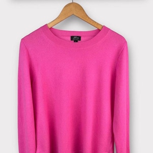 Cashmere sweater v neck sizes large, Pink cashmere sweater , woman cashmere jumper, fall and winter knit clothing, gift for her.