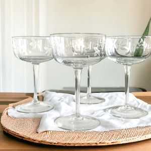 SET Crystal Glasses. Vintage Crystal Glasses vintage wine glasses, vintage barware