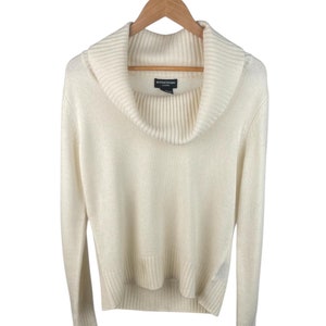 Cashmere Sweater Collared Neck Sizes XL, Beige Cashmere Sweater, Fall and Winter Wool Cashmere Sweater .