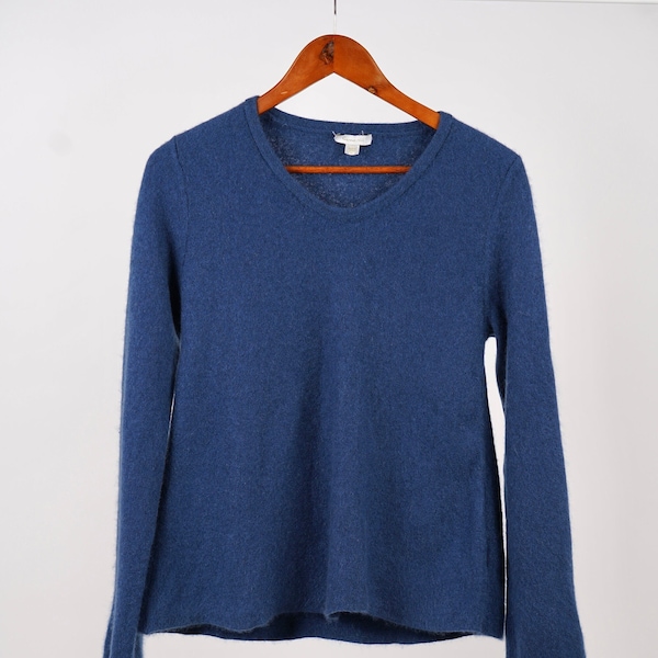 Cashmere v neck  sweater for winter , woman cashmere sweater,  wool aqua blue sweater, medium cashmere sweater,