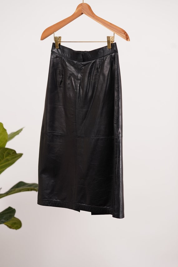 Black Leather skirt for woman, leather skirt X sm… - image 8