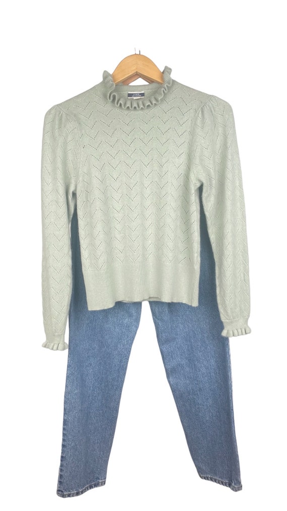 Cashmere sweater ruffle neck sizes small. J Crew … - image 4