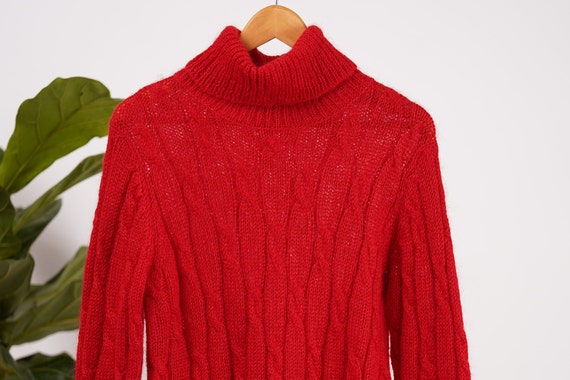 Wool Mohair turtle neck oversizes sweater, Woman'… - image 6
