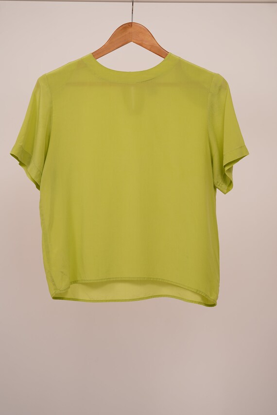 Silk top, woman silk short sleeve blouse,  silk s… - image 3
