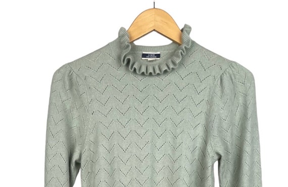Cashmere sweater ruffle neck sizes small. J Crew … - image 5