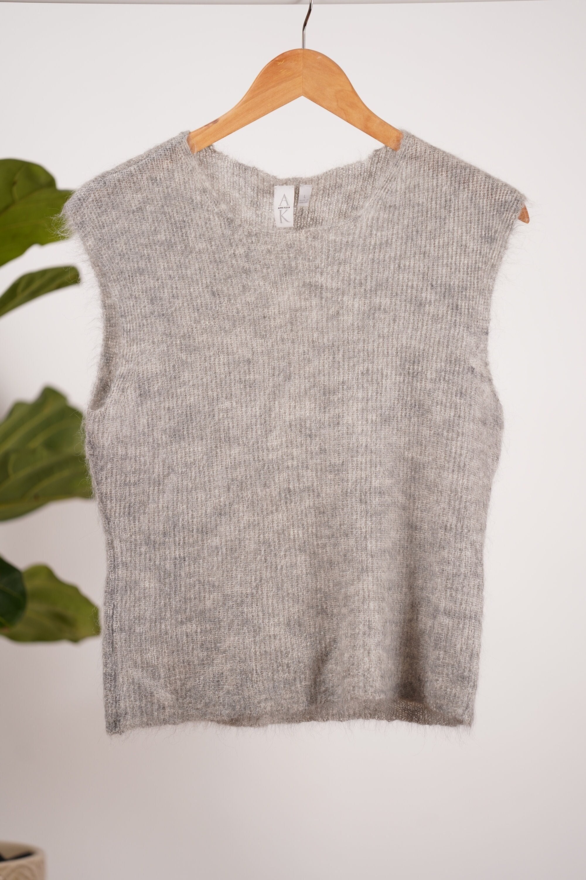 CHANEL Multi Color Silk Mohair Vest Top Knit Sleeveless V-Neck Sweater  Jumper S