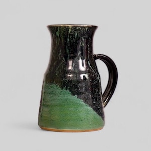 Handmade Ceramic Mug: Large Blue & Green Pottery, Farmhouse Kitchen