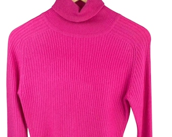 Pink Cashmere Turtleneck Sweater - Fall Winter - Size XS