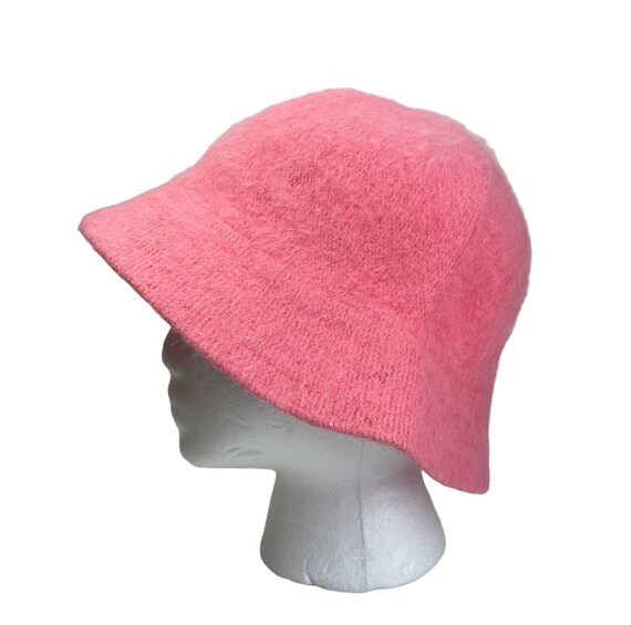Pink Angora Rabbit Fur Bucket Hat - Warm Winter Hat - Etsy