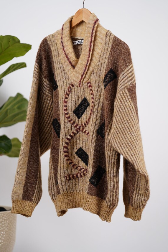 Oversize wool mohair sweater for fall, Mohair jum… - image 3