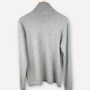 Gray Cashmere Turtleneck Sweater - Women&#39;s XLarge - Fall Winter