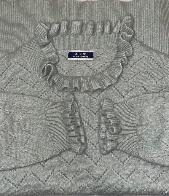 Cashmere sweater ruffle neck sizes small. J Crew … - image 7