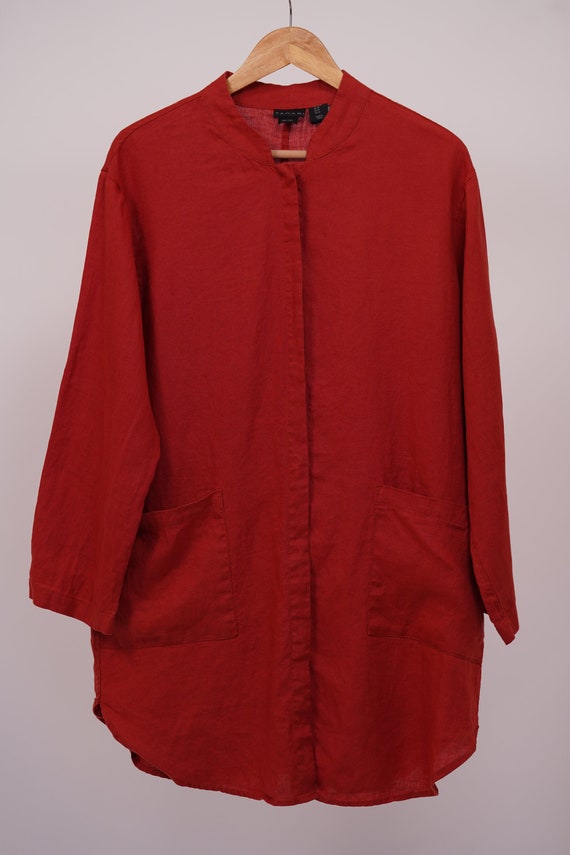 Linen camisole sizes medium, linen dress, oversiz… - image 3