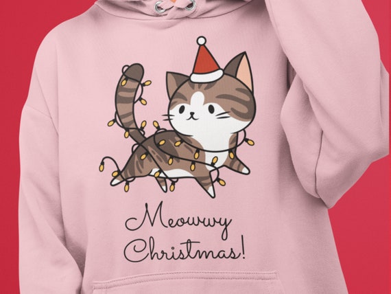 Cat christmas hoodie deals