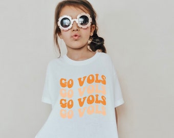 Youth Tennessee Shirt Retro Gameday Tshirt for Kids TN Apparel Cute Trendy Kid Clothing Vintage Tennessee T-shirt Wavy Font Clothing