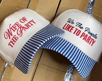 Bride Hat, Bachelorette Party Hat, Wife of the Party Hat, Bride to Be Hat, Wedding Weekend Baseball Cap, Bridal Party Hat, Embroidered Bride