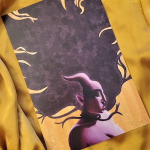 Demon Queen- Tiefling Woman- Art Print