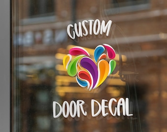 Custom Business Decal, Full Color Door Decal, Your Logo Here, Custom Business Door Decal, Custom Window Decal, Full Color Print, Office door