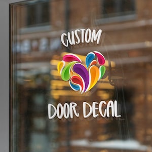 Custom Business Decal, Full Color Door Decal, Your Logo Here, Custom Business Door Decal, Custom Window Decal, Full Color Print, Office door