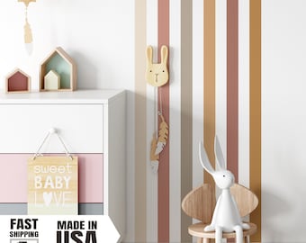 Pastel Colored Straight Line Set Wall Decal Fabric Wall Decal Watercolor Wall Decal Watercolor Wall Decal