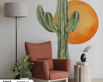 Cactus Fabric Wall Decal, Boho Desert Decor