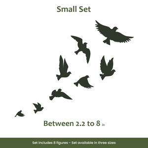 Decorative Flock of Birds Set Wall Decal Fabric Wall Decal Wall Decal ...