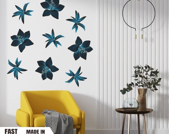 Lilly Flower Wall Decal Set – Fabric or Vinyl, Choose Your Size