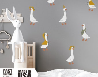 Cute Geese Family Fabric Wall Decal Set