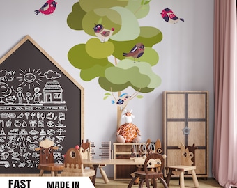 Fabric Tree Wall Decal, Nursery Decor, Kids Room Decor