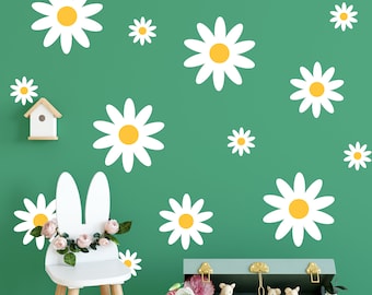 Daisy Wall Decal, Nursery Flower Decal, Nursery Sticker, Decorative Decal, Wall Fabric Decal