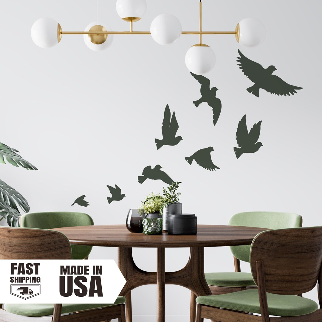 Decorative Flock of Birds Set Wall Decal Fabric Wall Decal Wall Decal ...