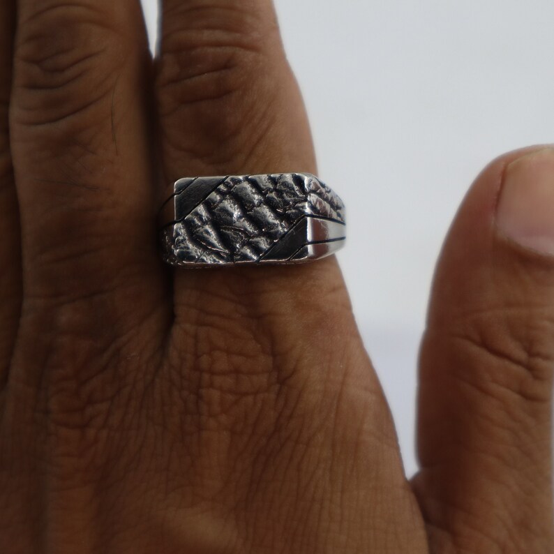 Oxidized Ring, Mens Ring, Ring, Wedding Band, Silver